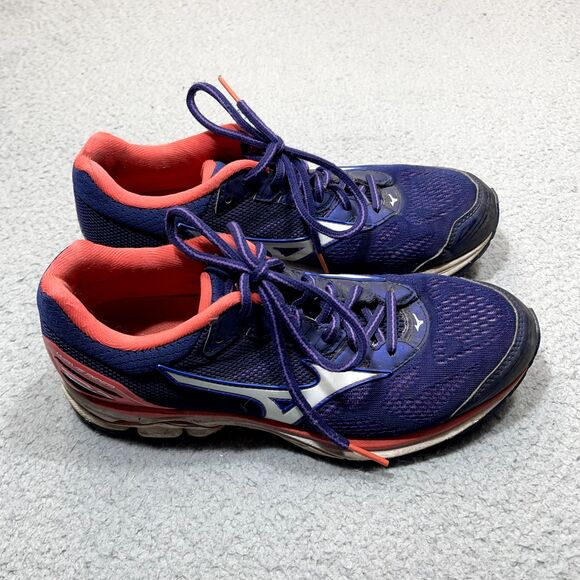 Mizuno Wave Rider 21 Womens Shoes Sz 9.5 Blue Running Athletic Sneaker Trainer - Picture 1 of 16
